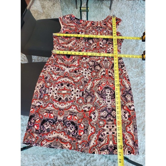 The Limited Women Multicolor Polyester Boat Neck Sleeveless Knee Length Dress 14 - Picture 7 of 12